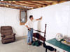 A basement wall covering for creating a vapor barrier on basement walls in Santa Barbara, Van Nuys, Oxnard