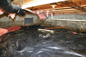 Crawl Space Repair Before in Ventura