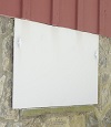head-on view of one of our doors installed in  for crawl spaces