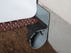 French Drain or Drain Tile system installed in a California crawl space