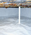 A sealed crawl space in Moorpark with a vapor barrier