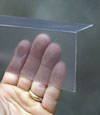 Closeup of a clear plastic covering on a Oxnard crawl space block wall