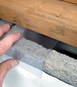 Block wall clear covering for wet crawl spaces in Oxnard