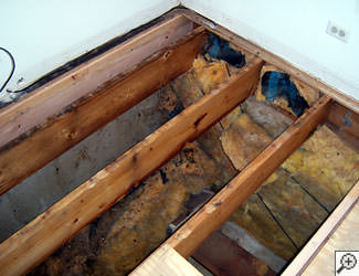 humidity damage to a home in 