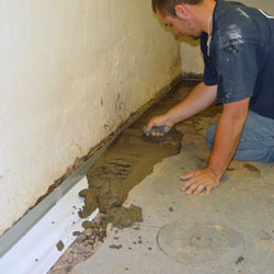 Testing a French drain system in a Oxnard home.