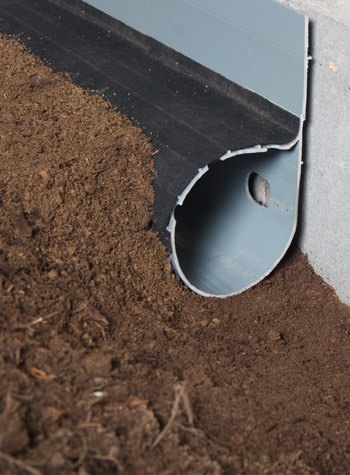 crawl space drain system installed in 
