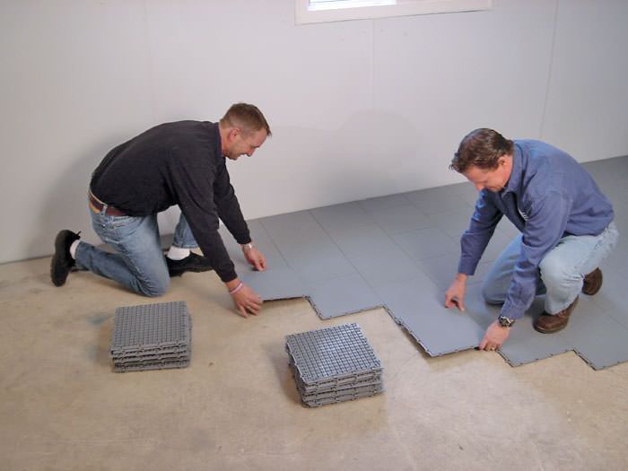 Bat Sub Floor Matting Options In California Subfloor Contractors Installing Bat Subfloor Tileatting On A Concrete Floor In Summerland California