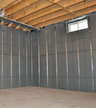 Installed basement wall panels installed in Oak View
