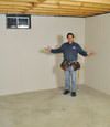 Moorpark basement insulation covered by EverLast™ wall paneling, with SilverGlo™ insulation underneath