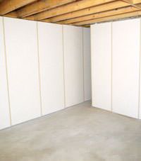 Unfinished basement insulated wall covering in Ojai, California